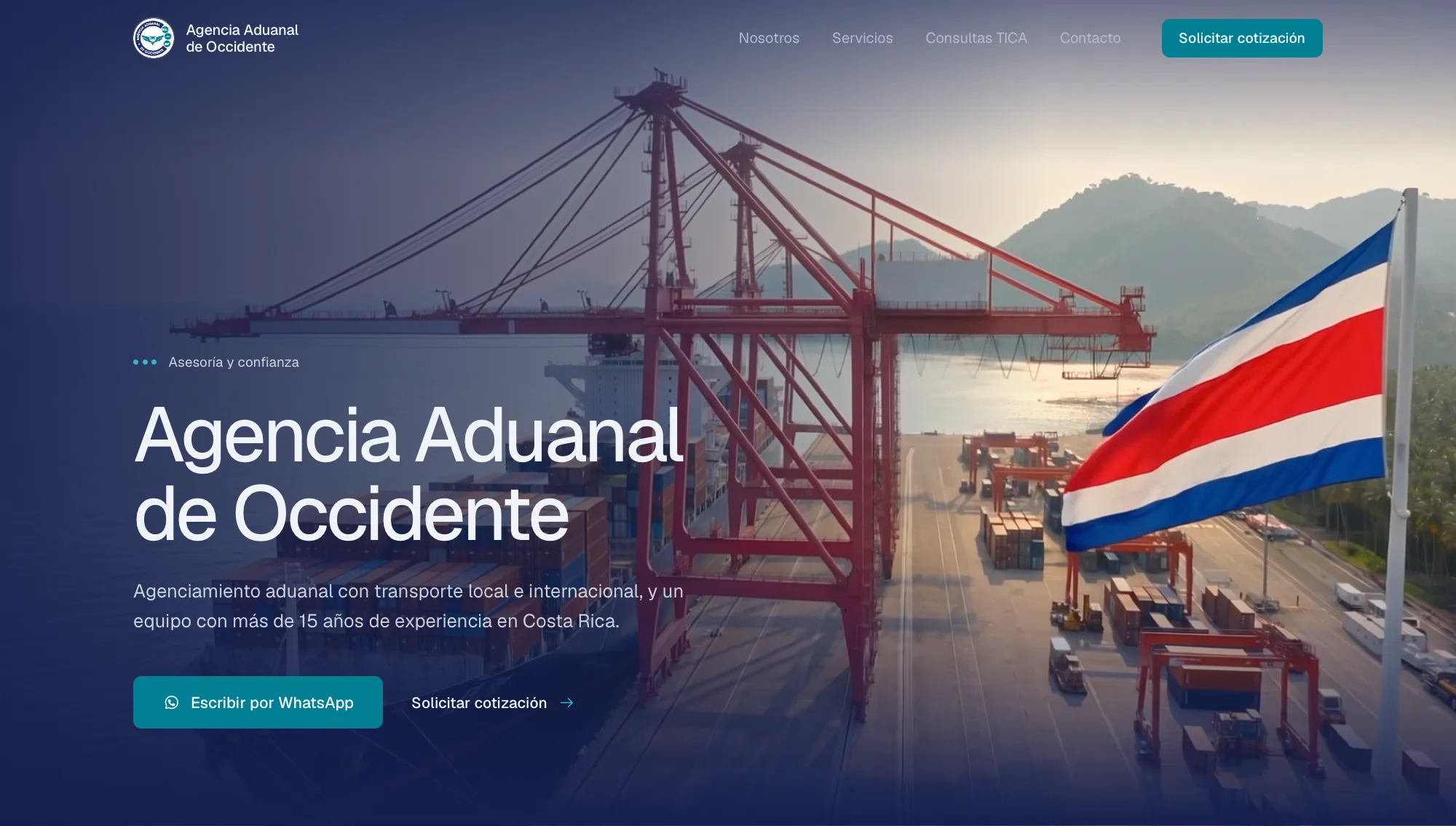 Sitio web de Agencia Aduanal de Occidente